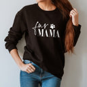 Small Black Fur Mama With Paw Sweatshirt