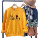 Small Gold Fur Mama With Paw Sweatshirt