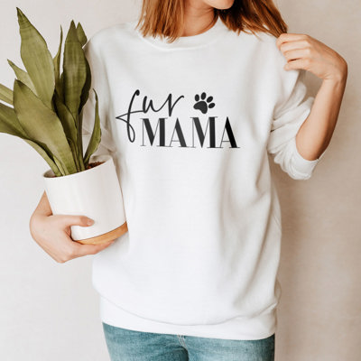 Fur Mama With Paw Sweatshirt