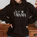 Small Black Fur Mama With Paw Hoodie