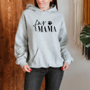 Small Sport Grey Fur Mama With Paw Hoodie