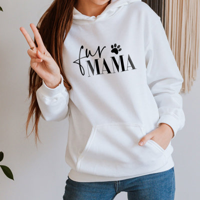 Fur Mama With Paw Hoodie