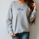 Small Sport Grey Dog Mom Small Letters Sweatshirt