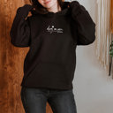 Small Black Dog Mom Small Letters Hoodie