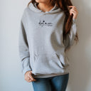 Small Sport Grey Dog Mom Small Letters Hoodie