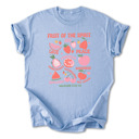 Small Light Blue Fruit of the Spirit Cotton T-Shirt | Christian Quote Design | Galatians 5:22-23 | Love Joy Peace Kindness Faithfulness | Gift for Believers