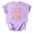 Small Lavender Fruit of the Spirit Cotton T-Shirt | Christian Quote Design | Galatians 5:22-23 | Love Joy Peace Kindness Faithfulness | Gift for Believers
