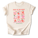 Small Natural Fruit of the Spirit Cotton T-Shirt | Christian Quote Design | Galatians 5:22-23 | Love Joy Peace Kindness Faithfulness | Gift for Believers