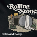  Rolling Stones Inspired Cotton T-shirt | Christian Resurrection Tomb Tee, He is Risen Easter Jesus | Faithful | Christian Apparel