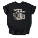 Small Black Rolling Stones Inspired Cotton T-shirt | Christian Resurrection Tomb Tee, He is Risen Easter Jesus | Faithful | Christian Apparel