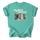 Small Saltwater Rolling Stones Inspired Cotton T-shirt | Christian Resurrection Tomb Tee, He is Risen Easter Jesus | Faithful | Christian Apparel
