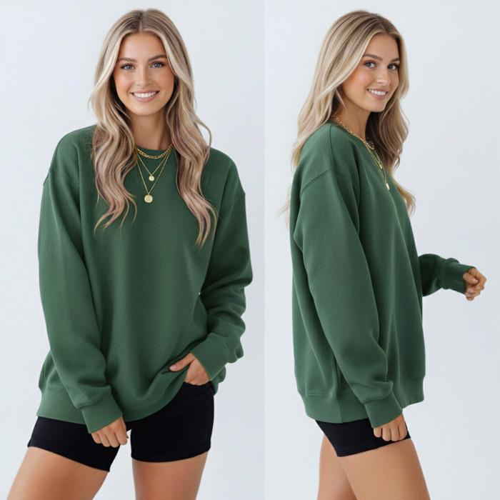 Unisex Crewneck Sweatshirt | Cozy Fleece Pullover | Plain Blank Sweatshirt in 10 Colors S-2XL