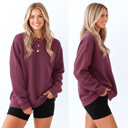 Small Maroon Unisex Crewneck Sweatshirt | Cozy Fleece Pullover | Plain Blank Sweatshirt in 10 Colors S-2XL