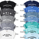  United States Name & Slogan Minimal Design - Screen Printed T-Shirt | Gift Idea
