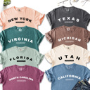  United States Name & Slogan Minimal Design - Screen Printed T-Shirt | Gift Idea