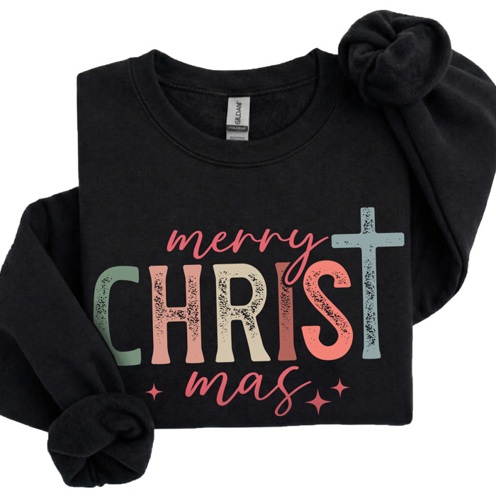 Christmas Sweatshirt | Cozy Faith Sweatshirt Gift | Christian Jesus Crewneck Holiday Outfit