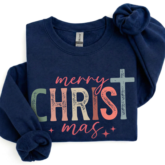 Christmas Sweatshirt | Cozy Faith Sweatshirt Gift | Christian Jesus Crewneck Holiday Outfit