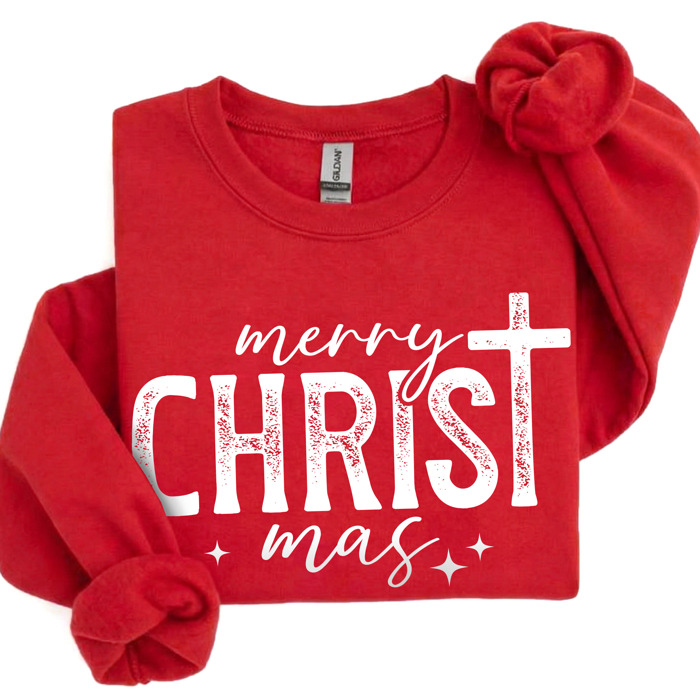 Christmas Sweatshirt | Cozy Faith Sweatshirt Gift | Christian Jesus Crewneck Holiday Outfit