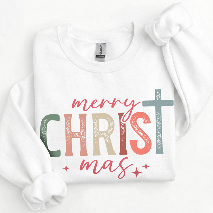 Christmas Sweatshirt | Cozy Faith Sweatshirt Gift | Christian Jesus Crewneck Holiday Outfit