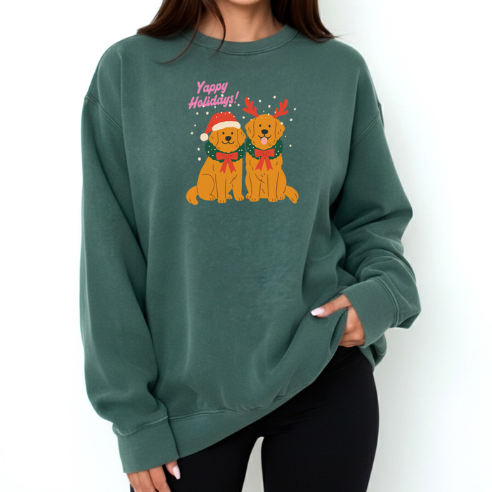 Pet Lover Christmas Sweatshirt Comfort Colors 1566 | Cozy Crewneck Gift | Winter Holiday Outfit
