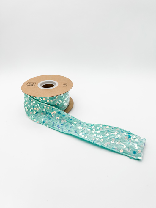 2" Velvet Sequined Ribbon - 4 Colors