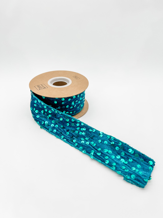 2" Velvet Sequined Ribbon - 4 Colors
