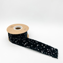 Black 2" Velvet Sequined Ribbon - 4 Colors
