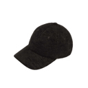 Black CC Terry Cloth Women Baseball Trucker Cap Low Ponytail Hat