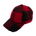 Red/Black - Youth - Adult C.C® Buffalo Plaid Sherpa Cap by Truly Contagious
