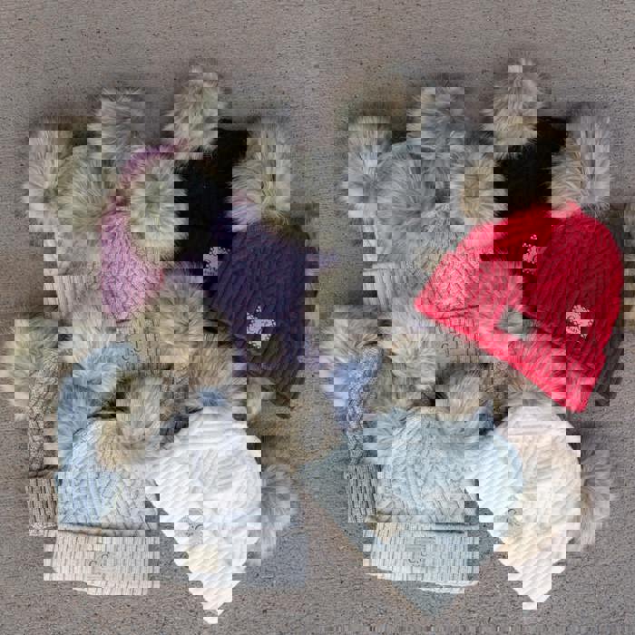 C.C® Baby Beanie Pom Criss-Cross Hats by Truly Contagious
