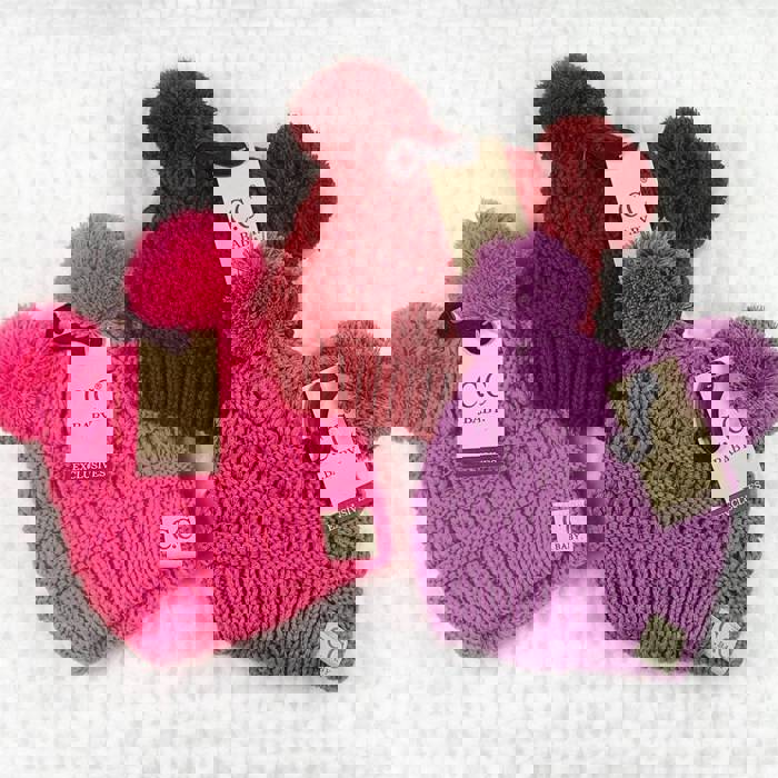 C.C® Baby Beanie Yarn Pom Pom Hats by Truly Contagious