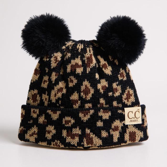 C.C® Baby Beanie Animal Print Winter Hats by Truly Contagious
