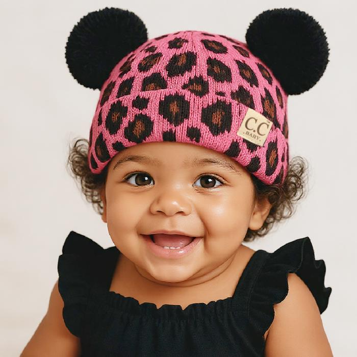 C.C® Baby Beanie Animal Print Winter Hats by Truly Contagious