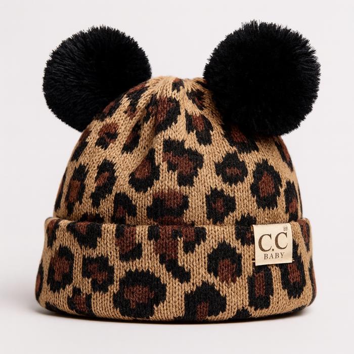 C.C® Baby Beanie Animal Print Winter Hats by Truly Contagious