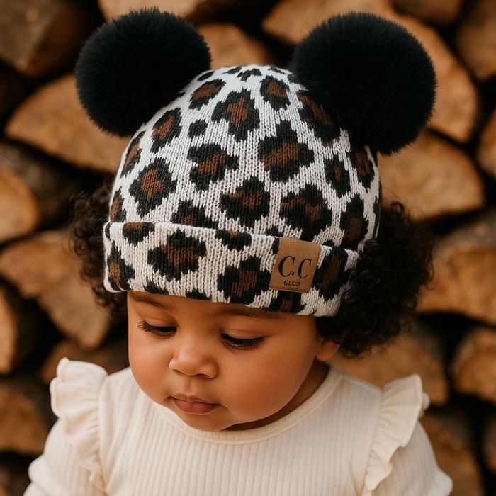 C.C® Baby Beanie Animal Print Winter Hats by Truly Contagious