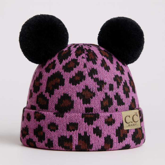 C.C® Baby Beanie Animal Print Winter Hats by Truly Contagious