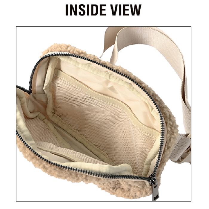 C.C® Belt Bag Sherpa Adjustable Fanny Pack, Women Kids by Truly Contagious