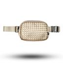 Champagne C.C® Vegan Leather Woven Fanny Pack By Truly Contagious