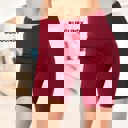Small/Medium (Pant Size 0-8) - Burgundy Squat Proof High-Waist Biker Leggings | Cell Phone Pocket
