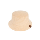 Beige C.C Foldable Terry Cloth Bucket Hat
