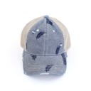 Denim CC Spring Motif Jacquard Denim Pony Cap
