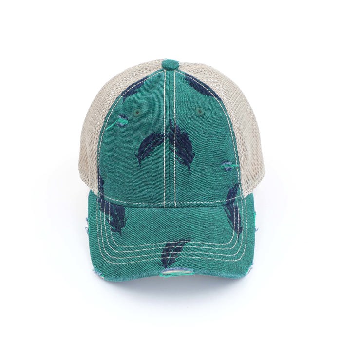 CC Spring Motif Jacquard Denim Pony Cap