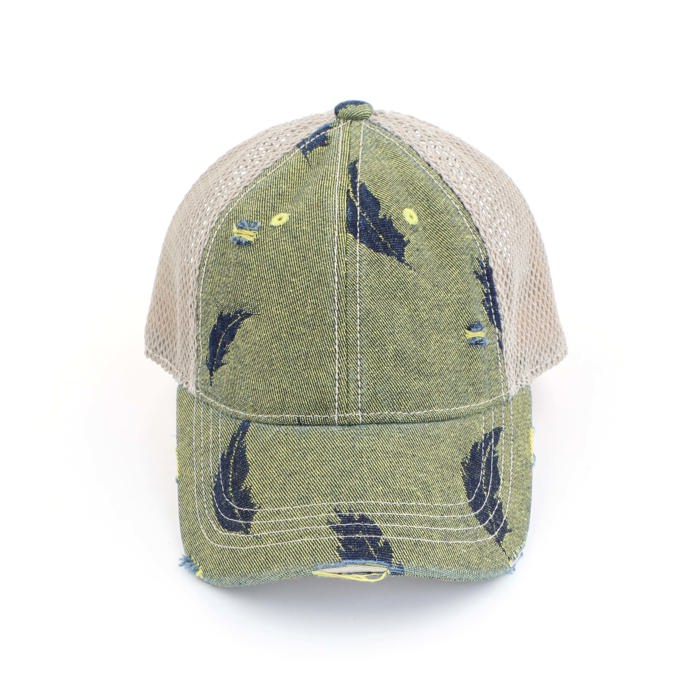 CC Spring Motif Jacquard Denim Pony Cap