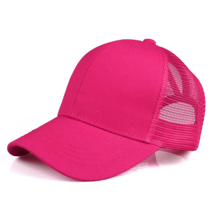 CC Solid Messy Bun Pony Cap Women