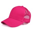 Hot Pink CC Solid Messy Bun Pony Cap Women