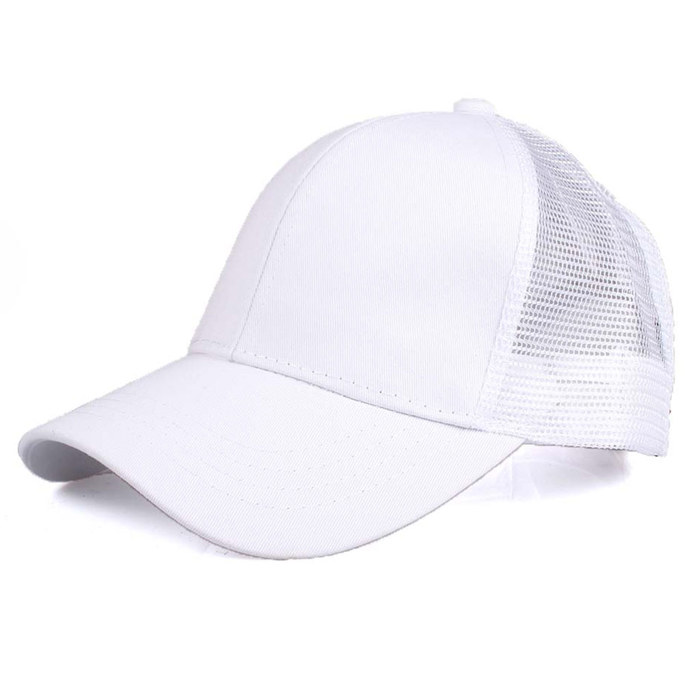CC Solid Messy Bun Pony Cap Women