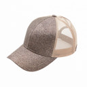 Smoky Topaz CC Glitter Messy Bun Pony Cap Women Teen Adjustable Fit Trucker Hats