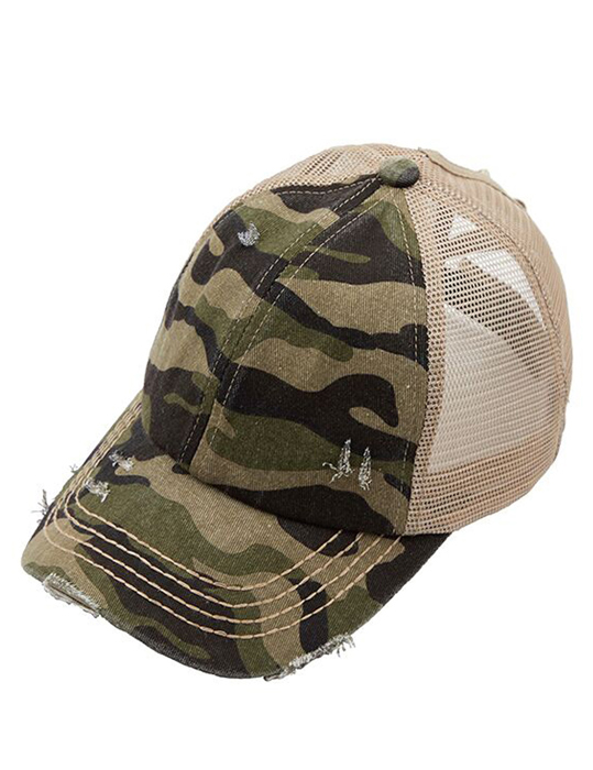 CC Multi-Level Criss Cross Women's Baseball Ponytail Cap Hat
