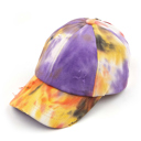Coral CC Tie-Dye Pony Cap | Criss-Cross Elastic