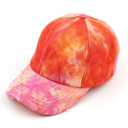 Orange CC Tie-Dye Pony Cap | Criss-Cross Elastic
